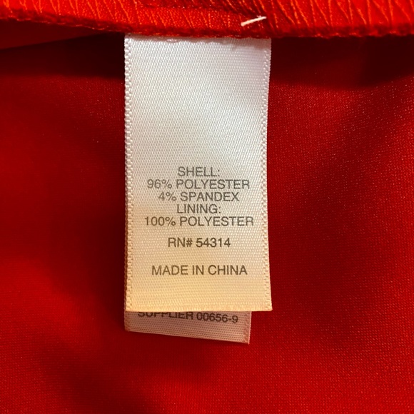 Bisou-Bisou Red Midi Body-con Cocktail Dress Size 10 - Picture 9 of 10